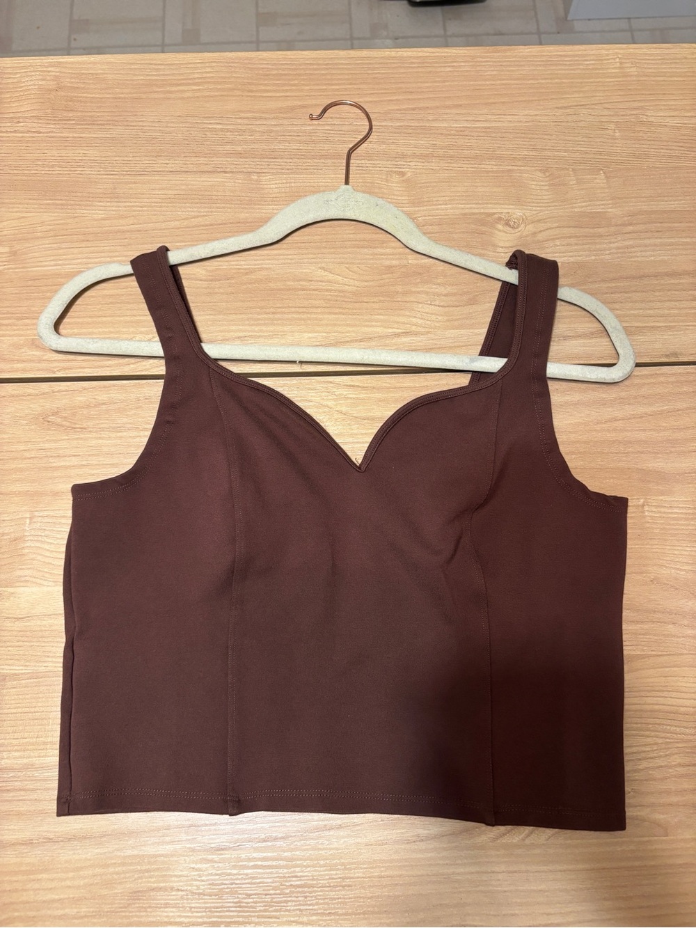 Abercrombie & Fitch Chocolate Brown Sweetheart Crop Top